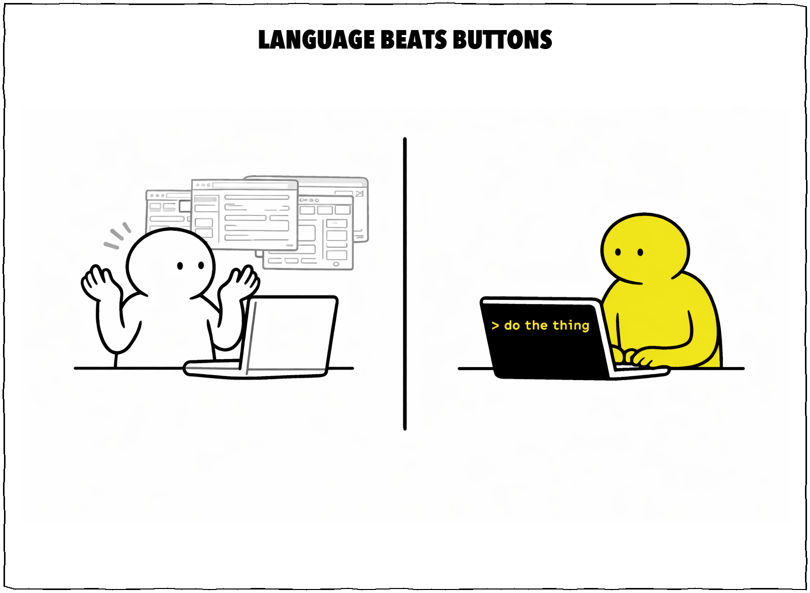 Language beats buttons